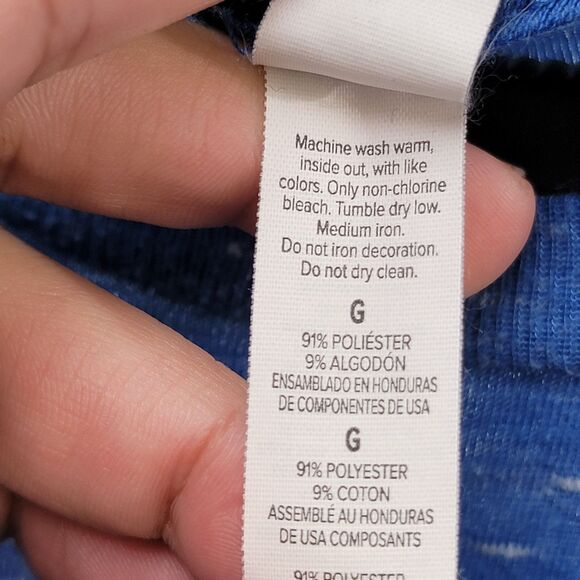 Bella + Canvas Blue T-Shirt White Graphic Crew Neck Short Sleeves Men's Size M - Picture 4 of 8